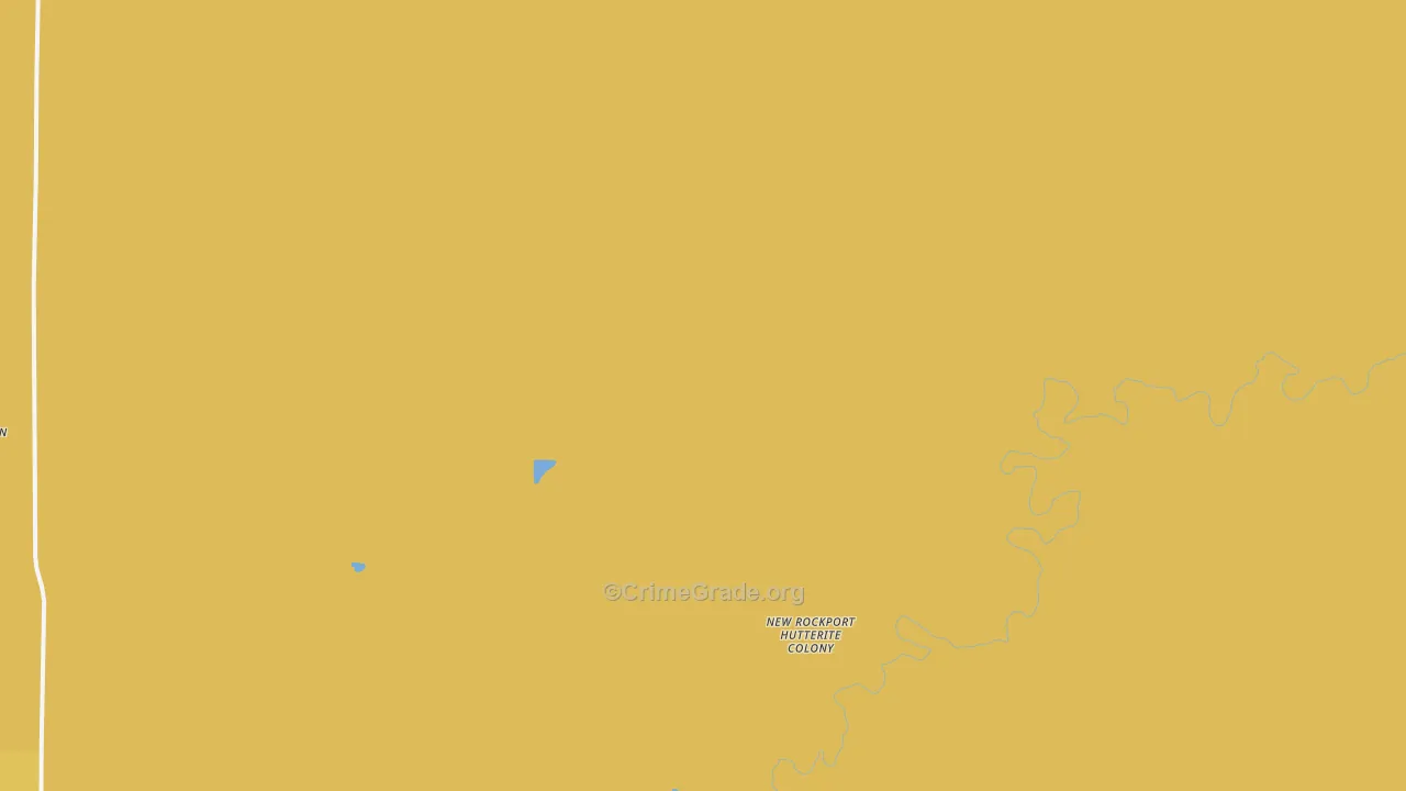 New Rockport Colony, MT Map of Robbery Rates