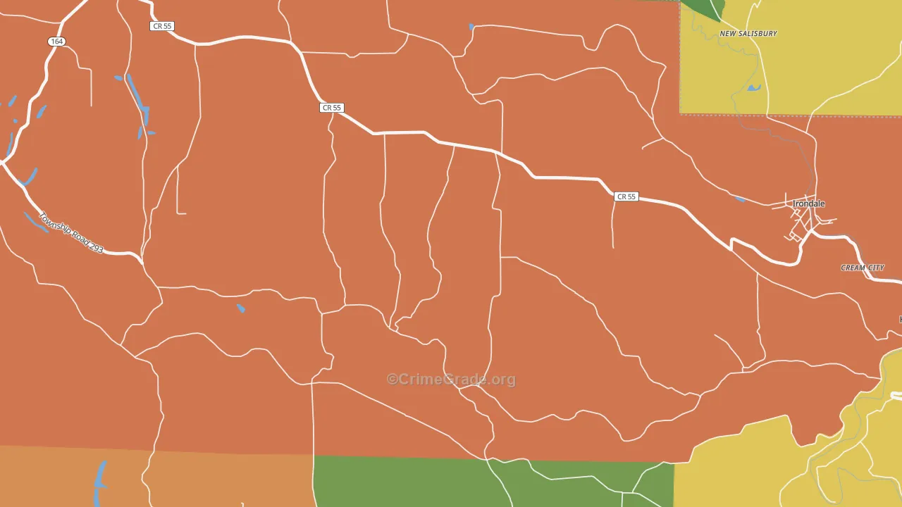 New Salisbury, OH Map of Robbery Rates