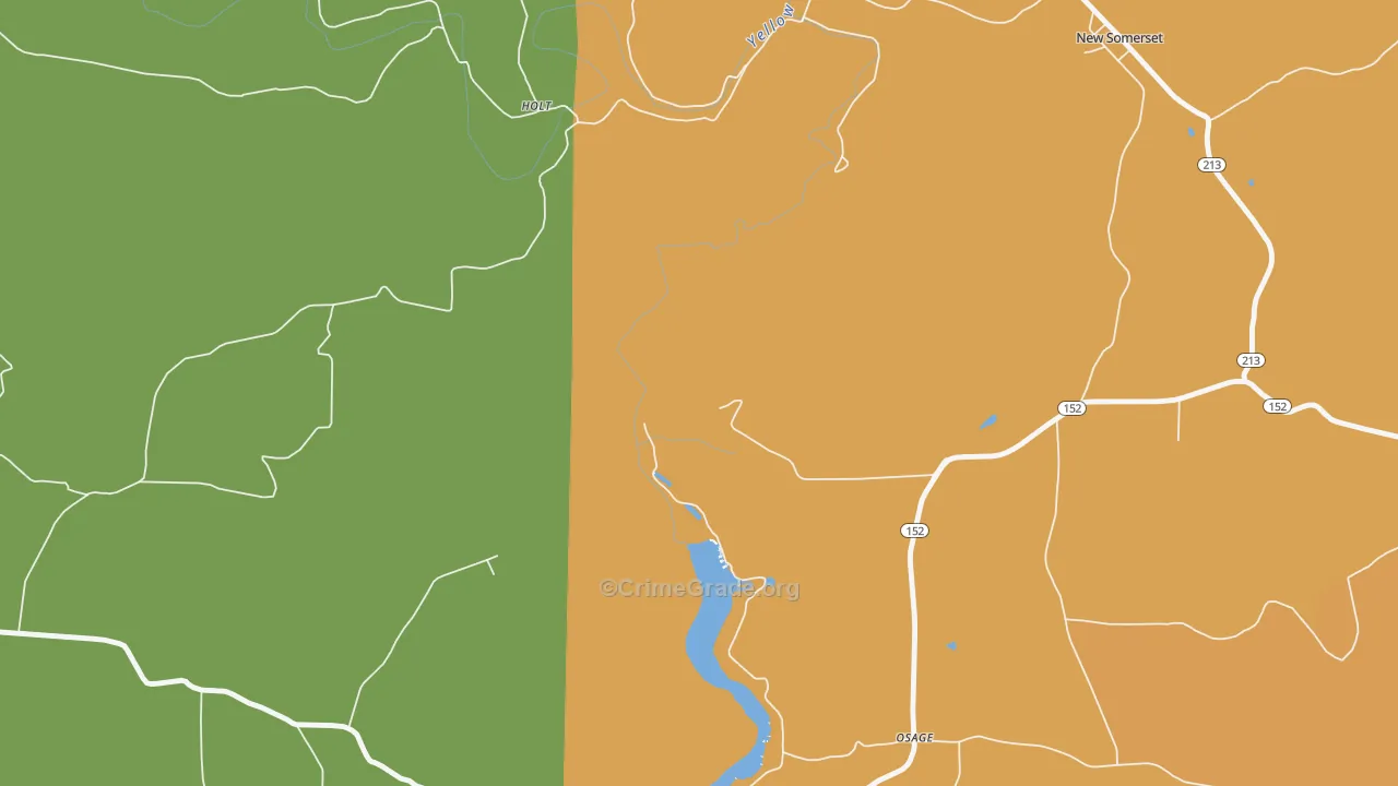 New Somerset, OH Map of Robbery Rates