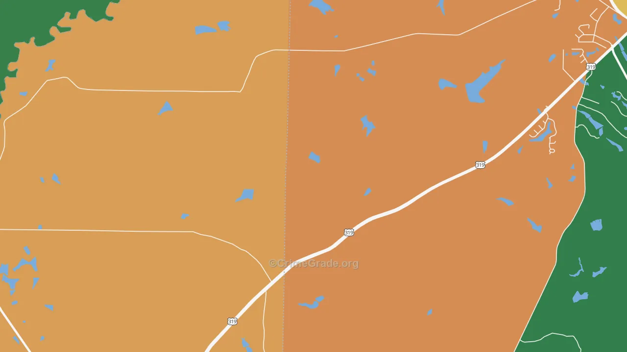 Newark, GA Map of Robbery Rates