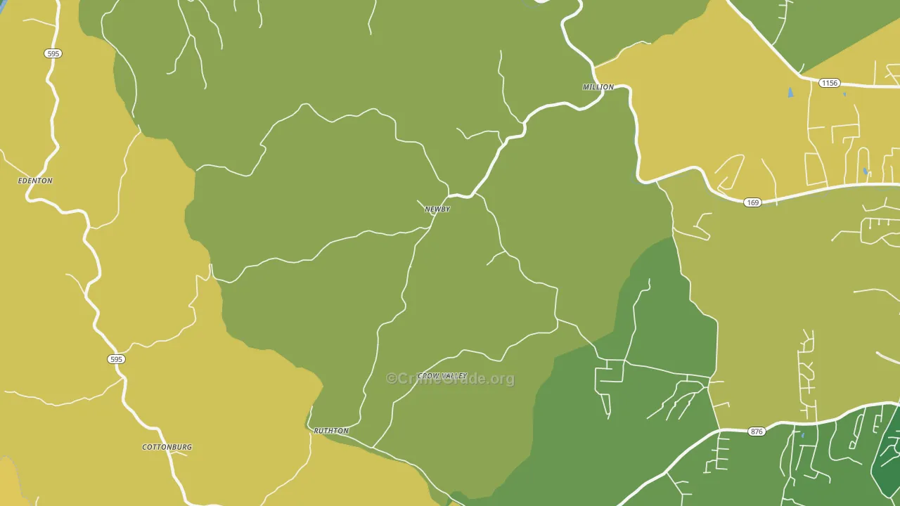 Newby, KY Map of Robbery Rates