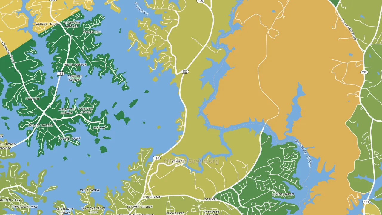 Newry, SC Map of Robbery Rates