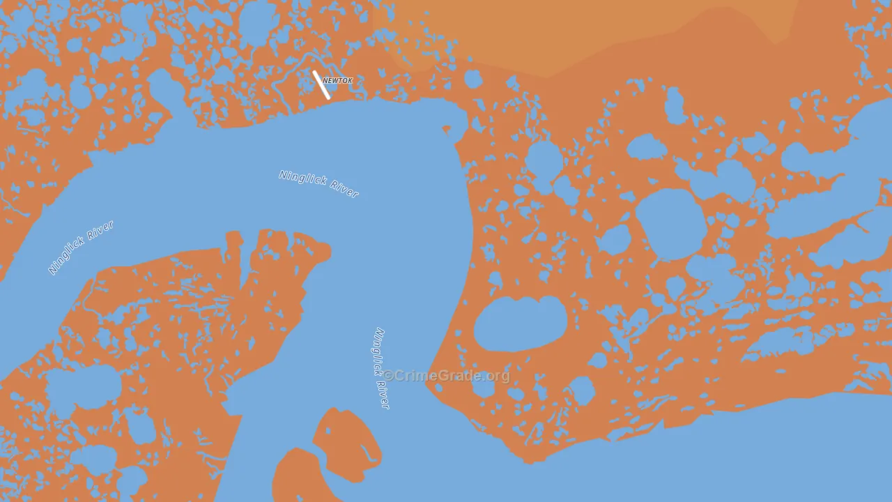 Newtok, AK Map of Robbery Rates