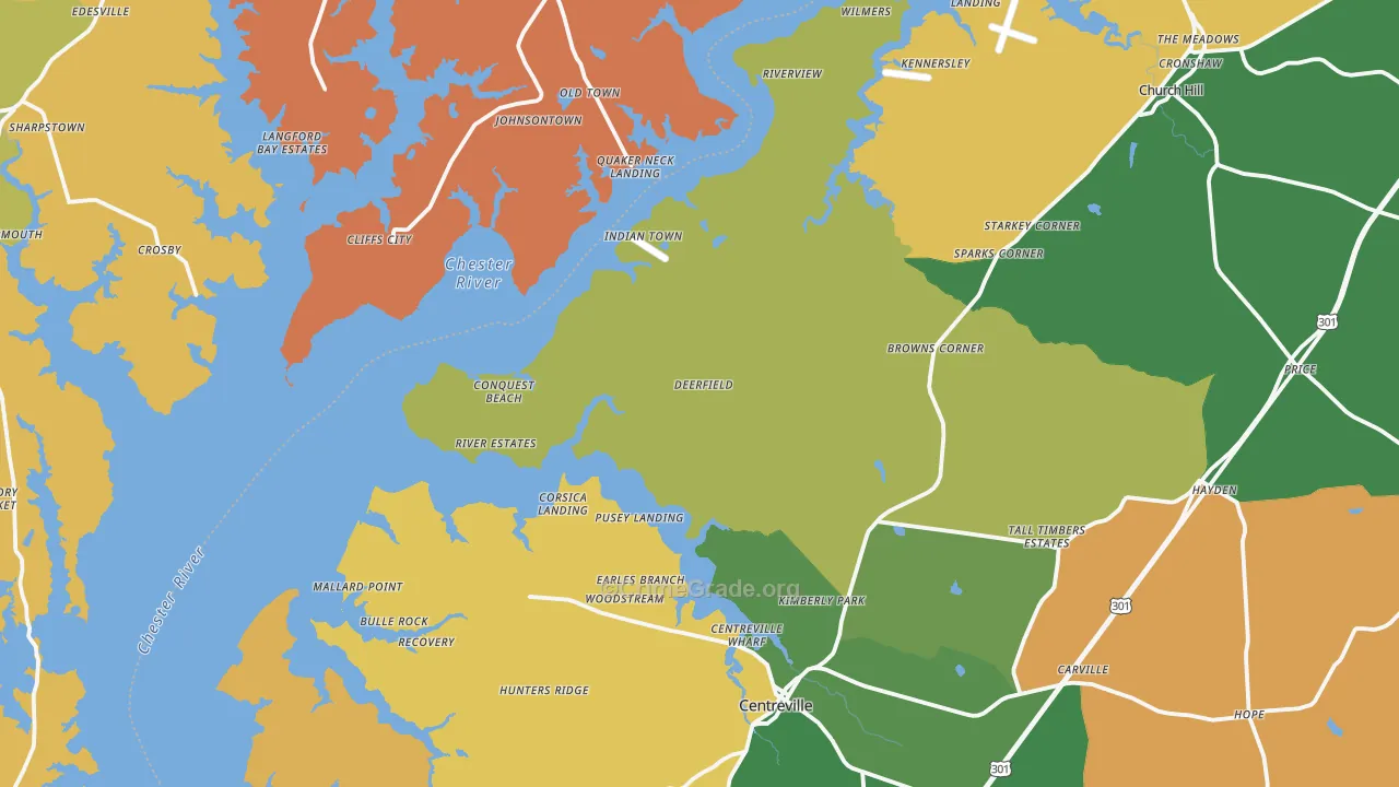 Newtown, MD Map of Robbery Rates
