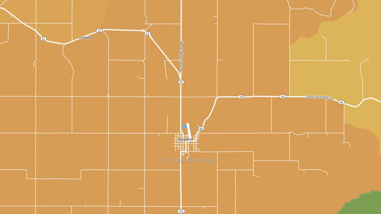 Nezperce, ID Map of Robbery Rates
