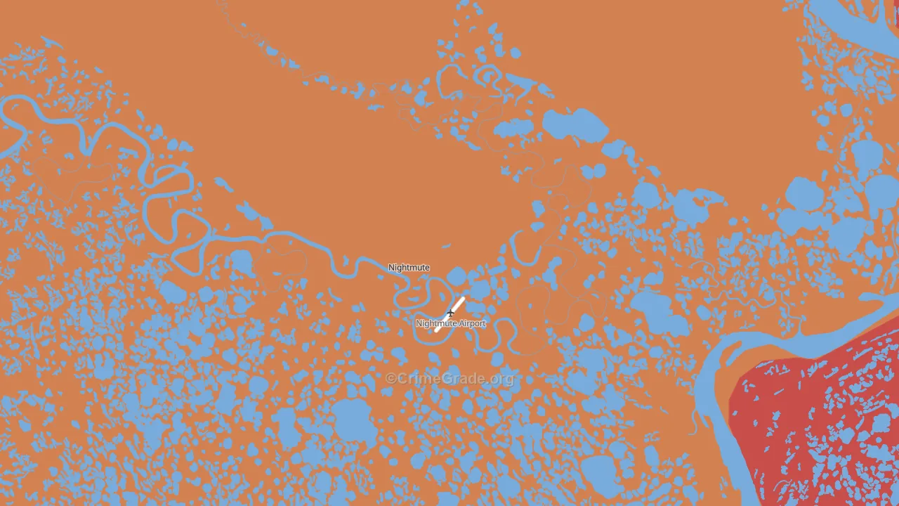 Nightmute, AK Map of Robbery Rates