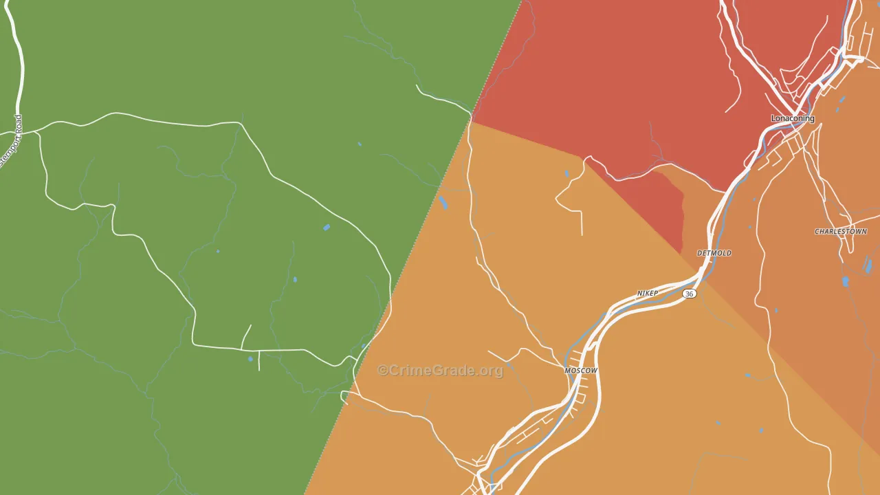 Nikep, MD Map of Robbery Rates