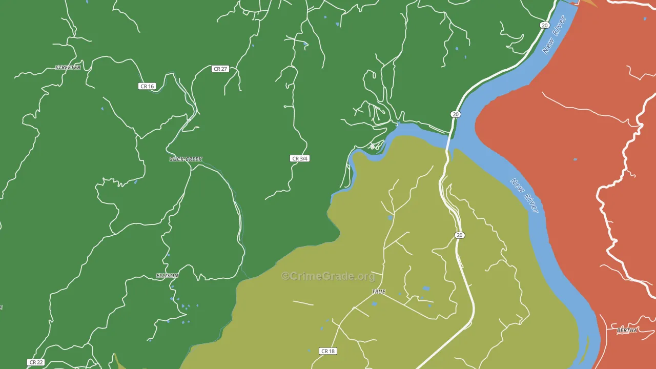 Nimitz, WV Map of Robbery Rates