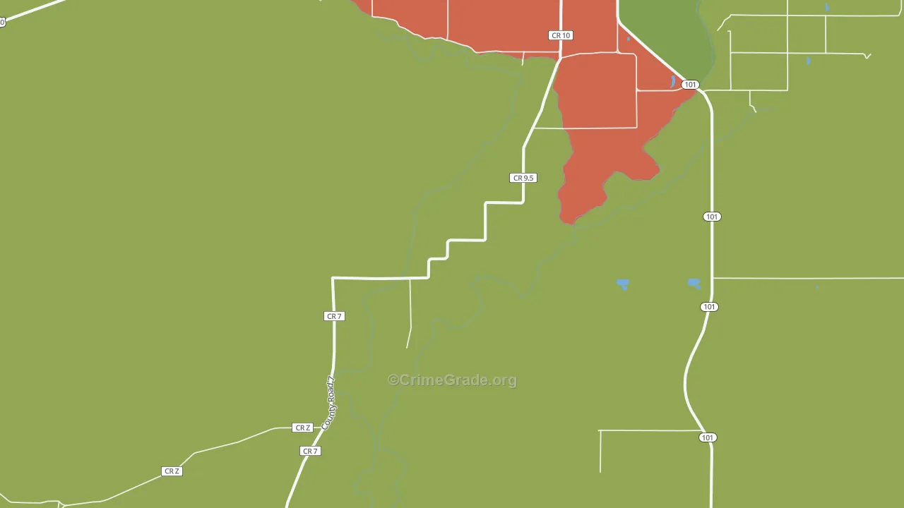 Ninaview, CO Map of Robbery Rates