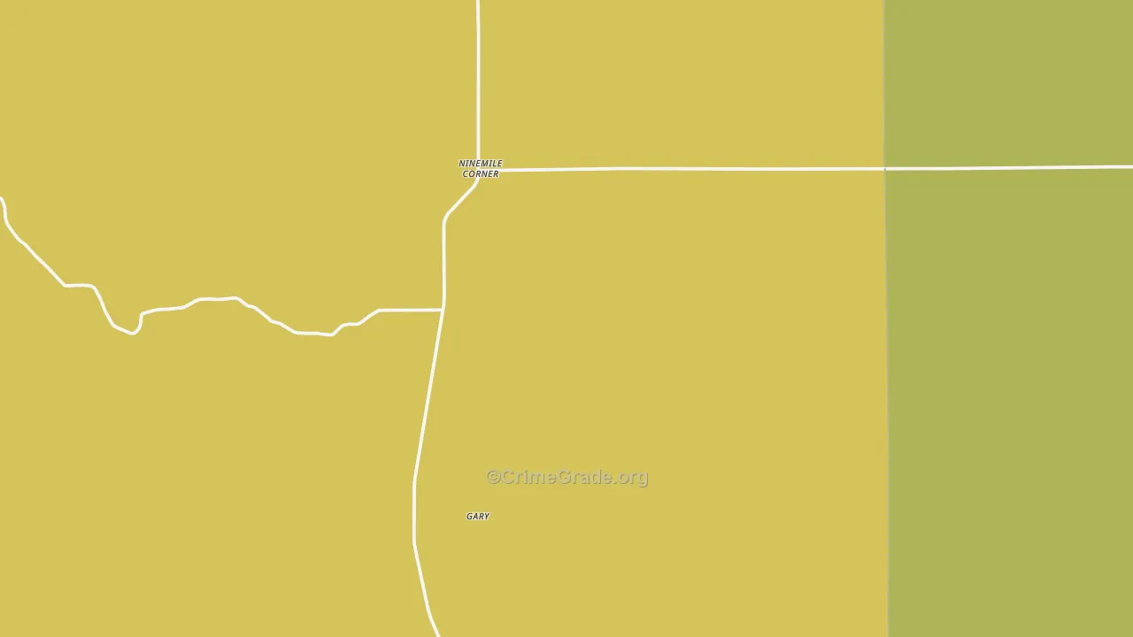 Ninemile Corner, CO Map of Robbery Rates