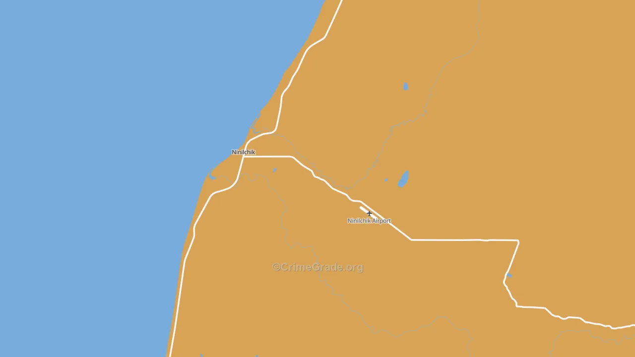 Ninilchik, AK Map of Robbery Rates