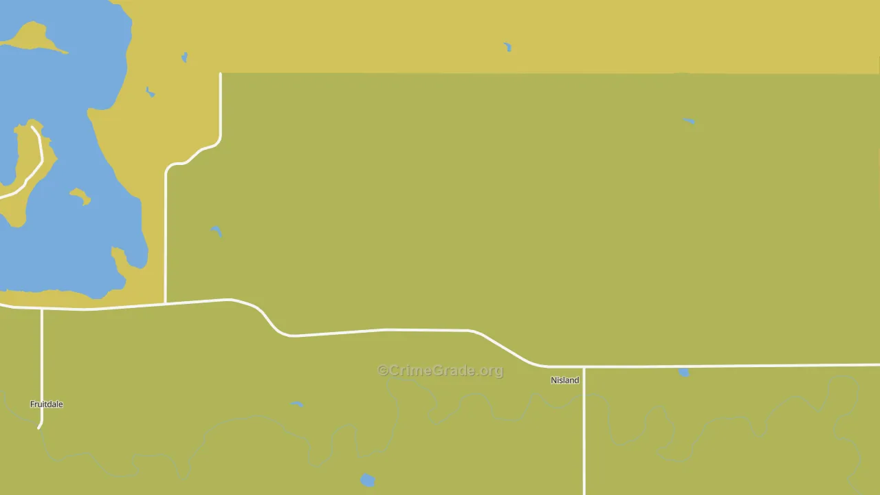 Nisland, SD Map of Robbery Rates