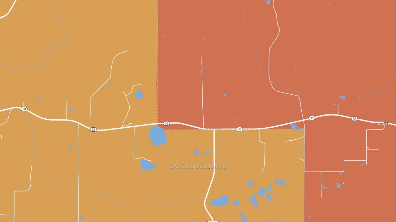 Nisula, MI Map of Robbery Rates