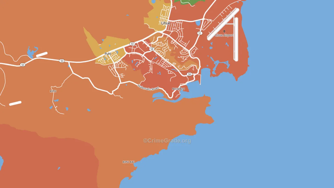 Niumalu, HI Map of Robbery Rates