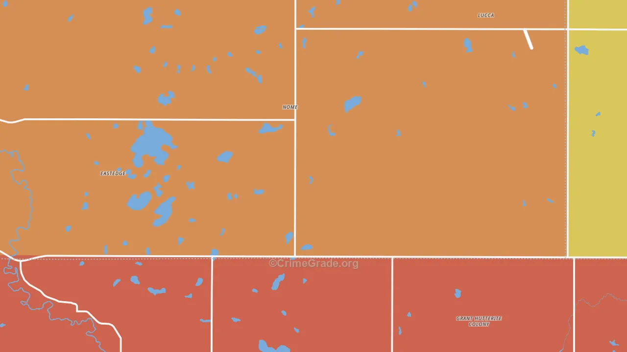 Nome, ND Map of Robbery Rates