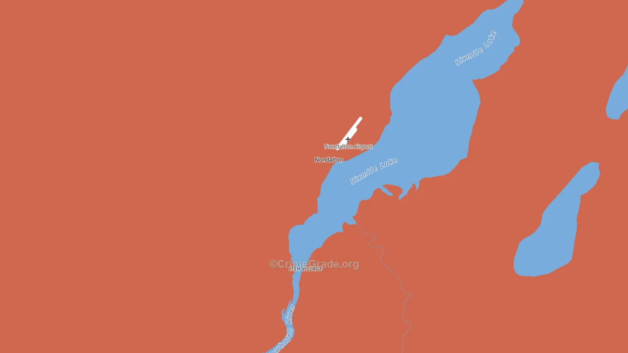 Nondalton, AK Map of Robbery Rates