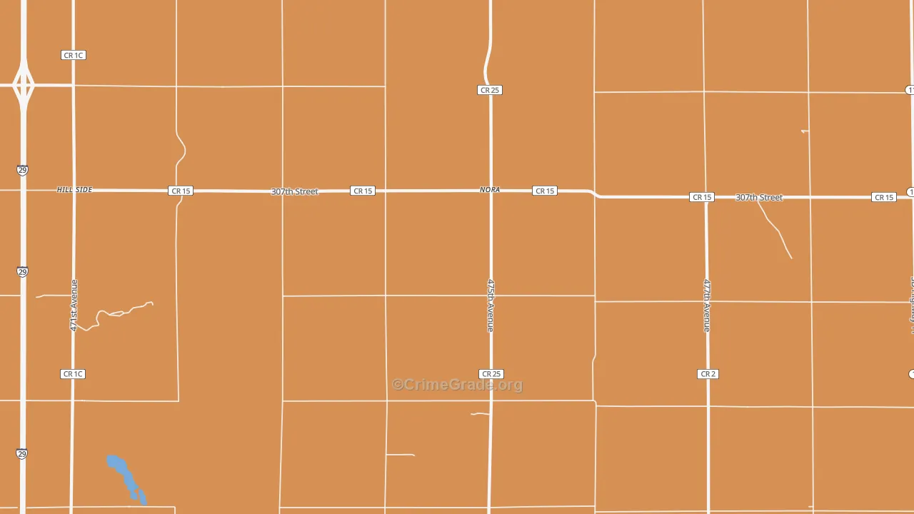 Nora, SD Map of Robbery Rates