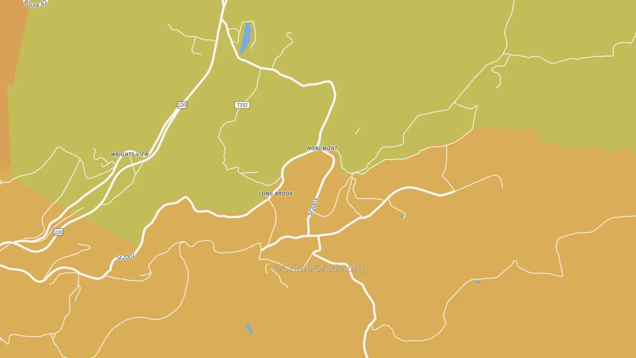 Nordmont, PA Map of Robbery Rates