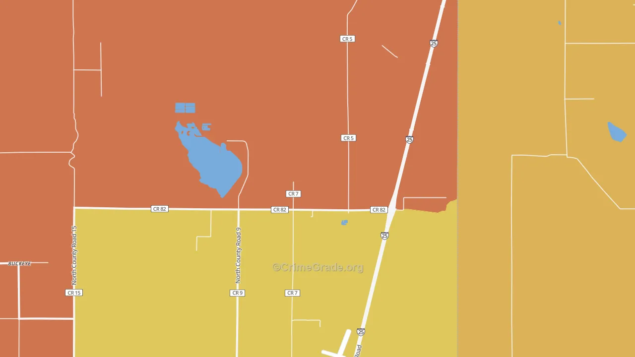 Norfolk, CO Map of Robbery Rates