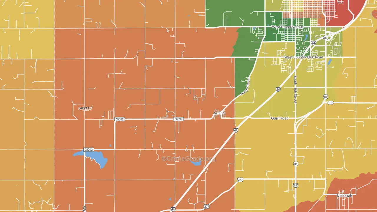 Norge, OK Map of Robbery Rates