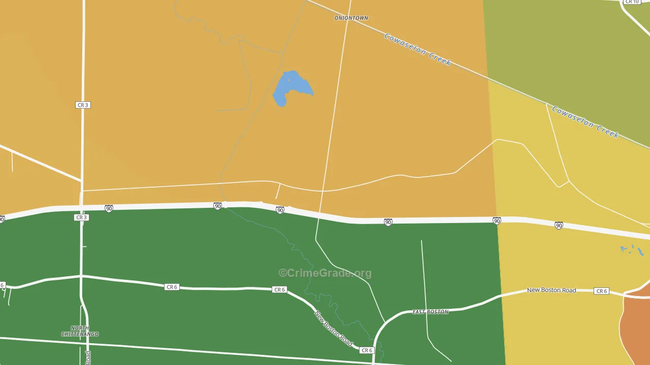 North Chittenango, NY Map of Robbery Rates