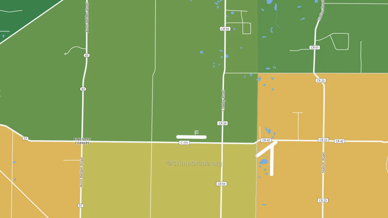 North Eaton, OH Map of Robbery Rates