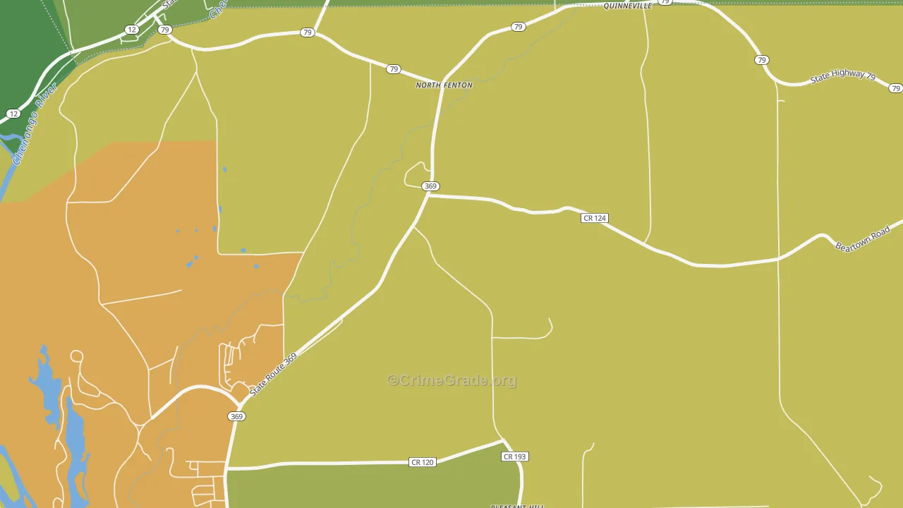 North Fenton, NY Map of Robbery Rates