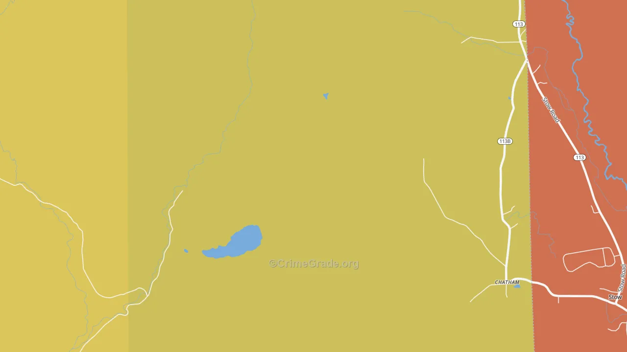North Fryeburg, NH Map of Robbery Rates