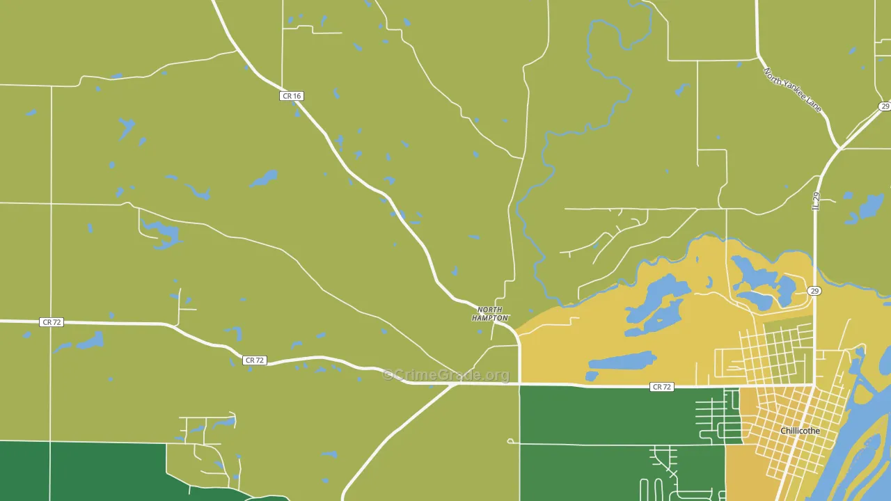 North Hampton, IL Map of Robbery Rates