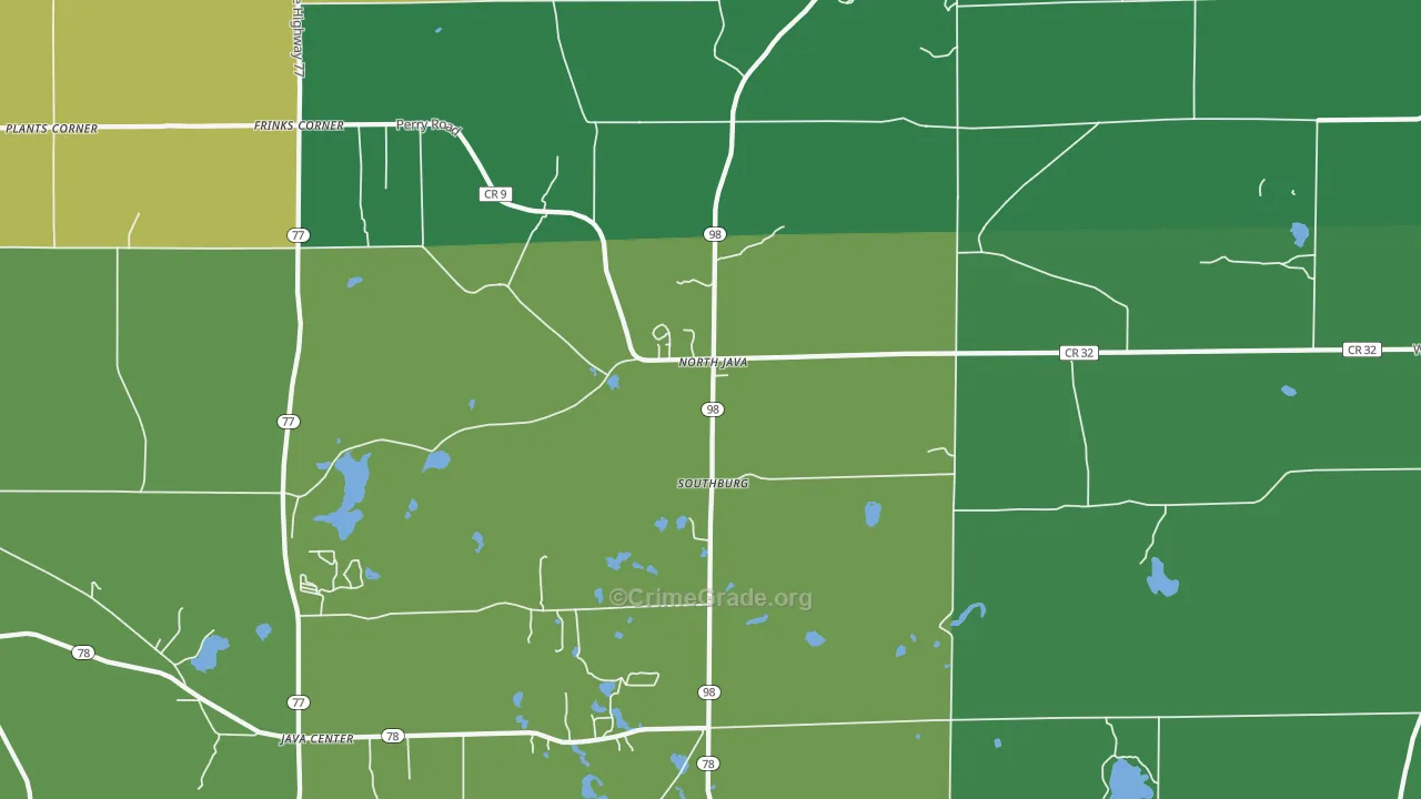 North Java, NY Map of Robbery Rates
