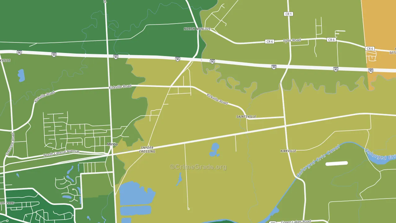 North Manlius, NY Map of Robbery Rates