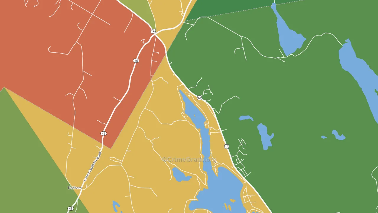 North Orland, ME Map of Robbery Rates