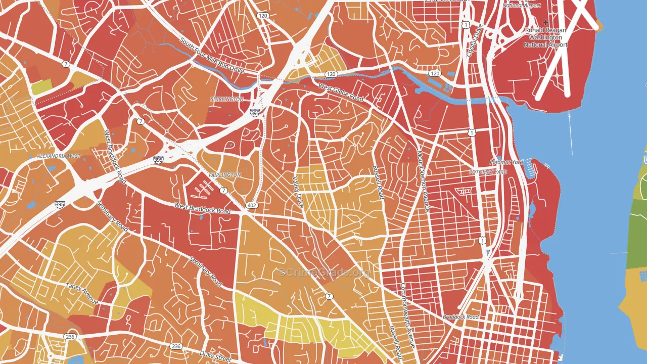 North Ridge Rosemont, Alexandria, VA Map of Robbery Rates