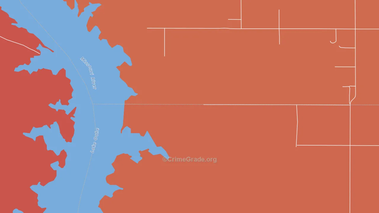 North Riverside, SD Map of Robbery Rates