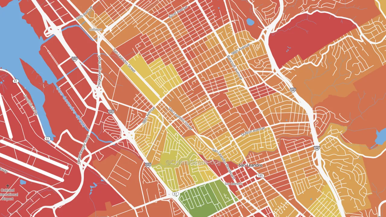North Stonehurst, Oakland, CA Map of Robbery Rates
