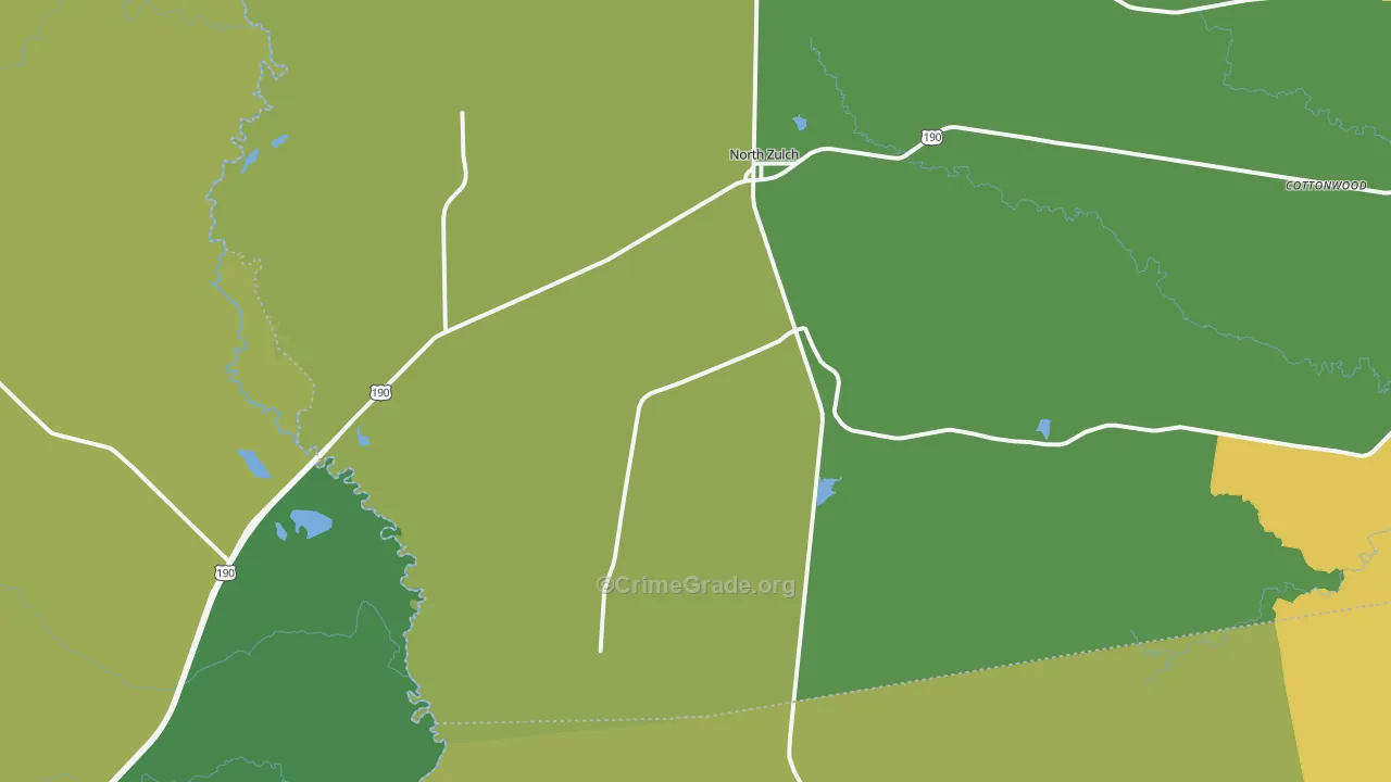 North Zulch, TX Map of Robbery Rates
