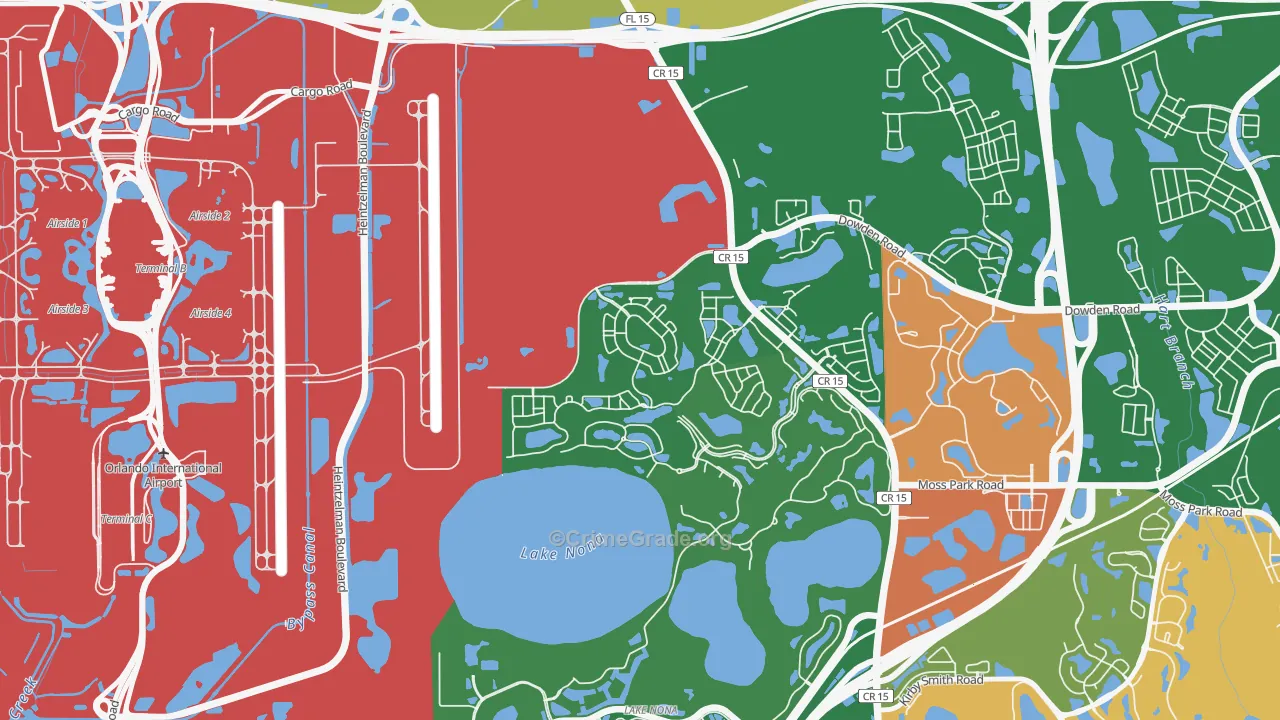 Northlake Park at Lake Nona, Orlando, FL Map of Robbery Rates