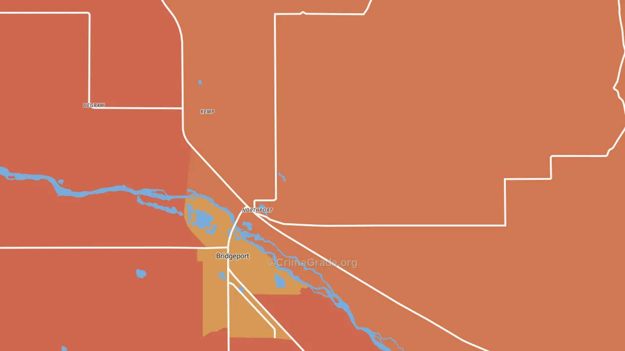 Northport, NE Map of Robbery Rates
