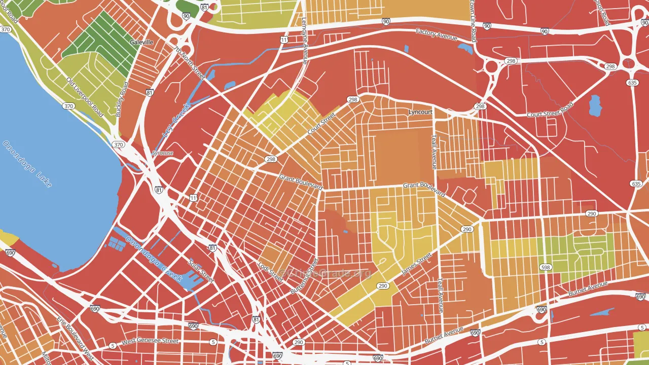 Northside, Syracuse, NY Map of Robbery Rates