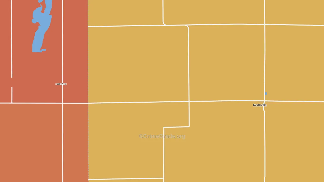Northville, SD Map of Robbery Rates