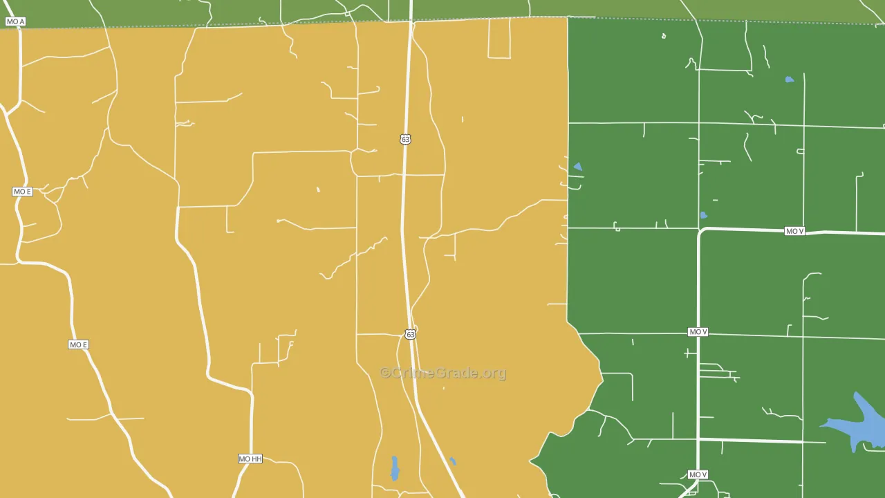 Northwye, MO Map of Robbery Rates