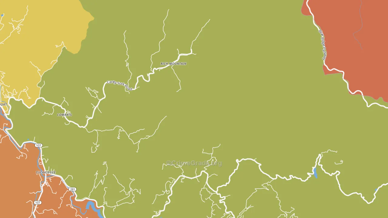 Norton, NC Map of Robbery Rates