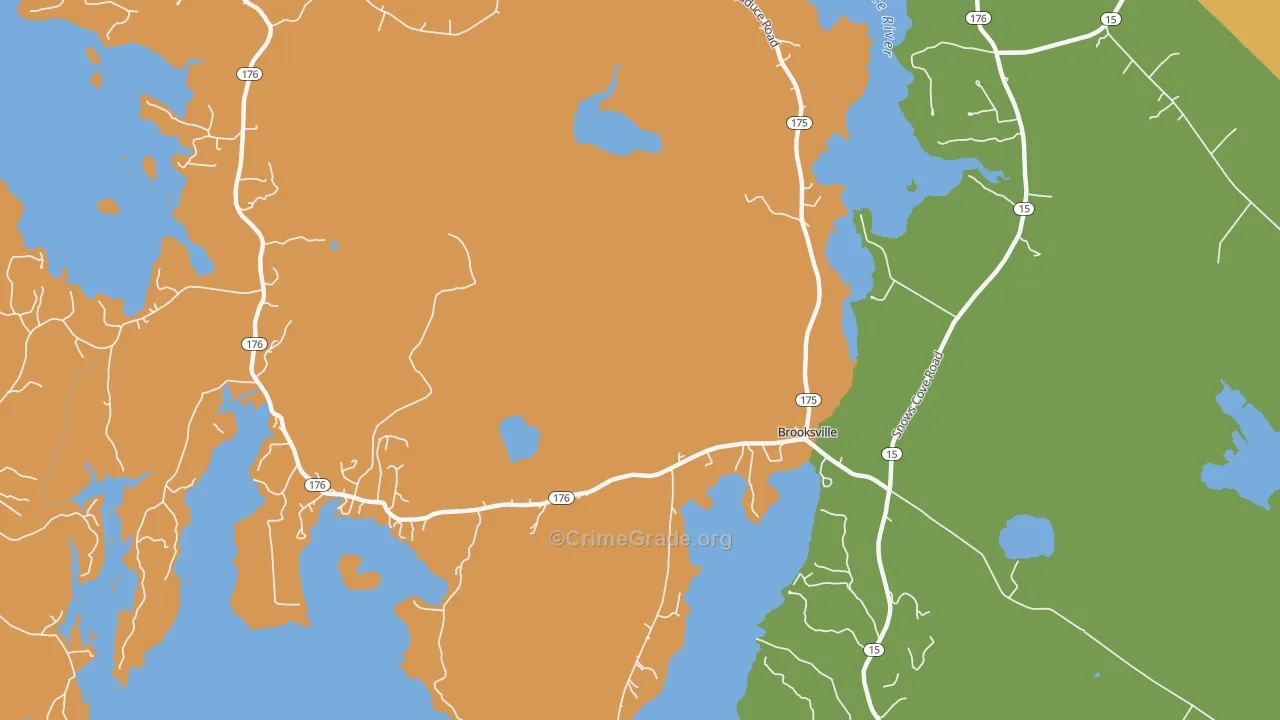 Norumbega, ME Map of Robbery Rates