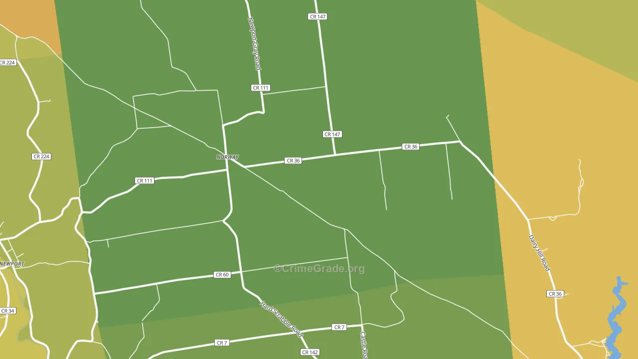 Norway, NY Map of Robbery Rates