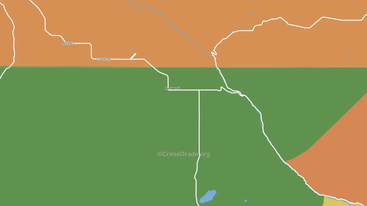 Norwood, CO Map of Robbery Rates
