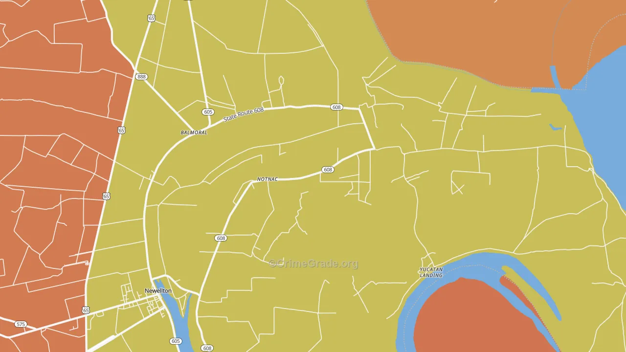 Notnac, LA Map of Robbery Rates