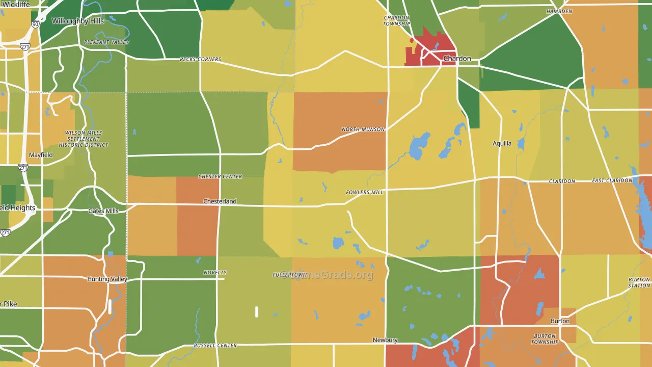 Novelty, OH Map of Robbery Rates
