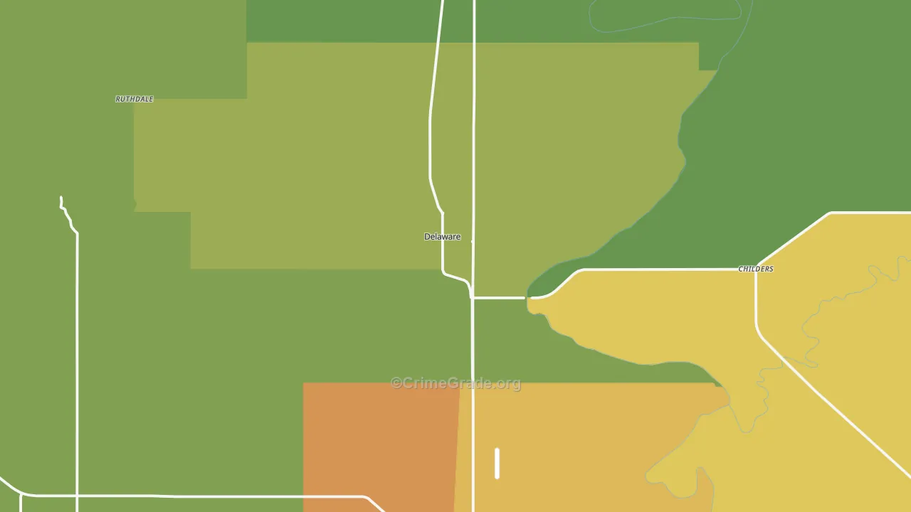 Nowata County, OK Map of Robbery Rates