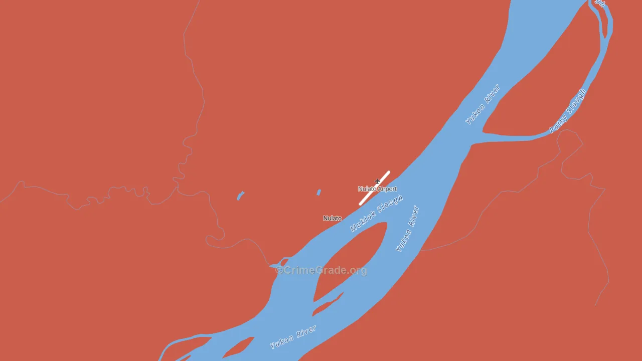 Nulato, AK Map of Robbery Rates