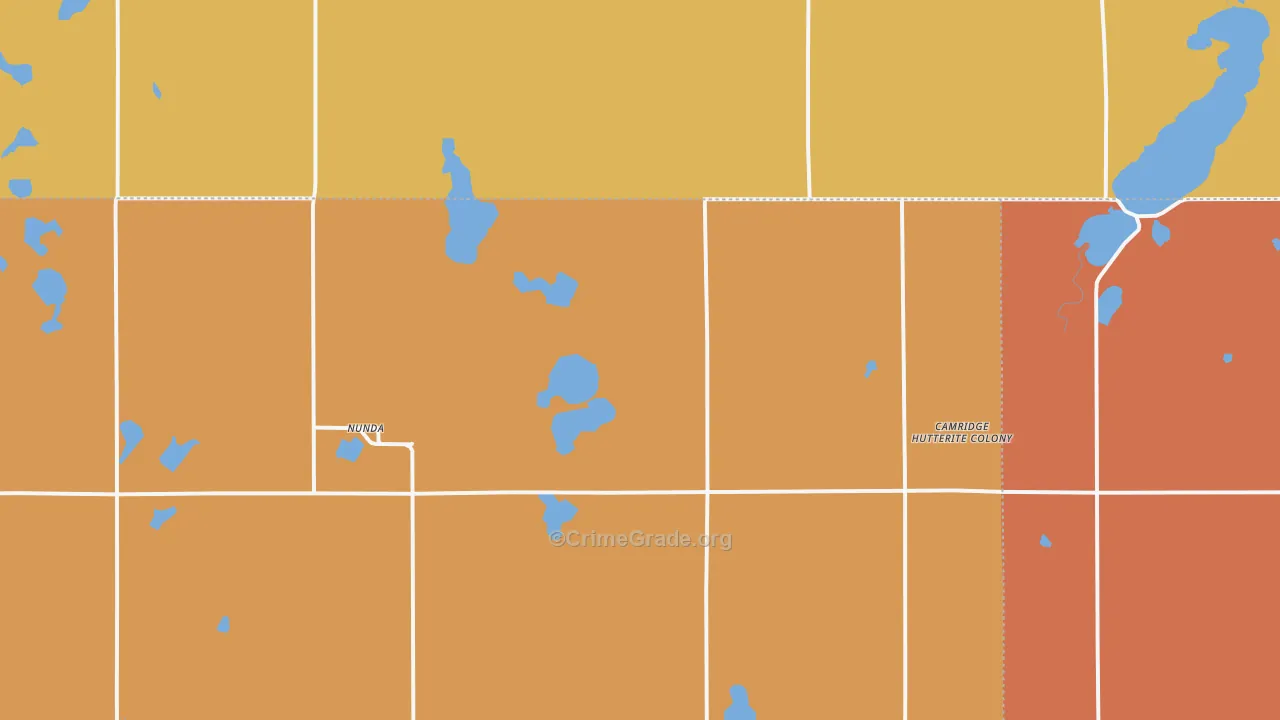 Nunda, SD Map of Robbery Rates